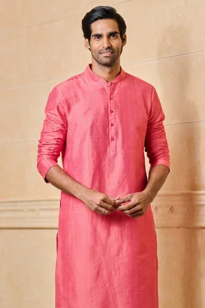 Pink Jacquard Kurta