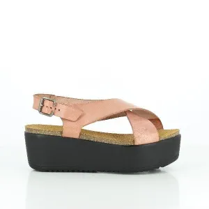 Plakton 615056 Pink Cross-Strap Slingback Platforms