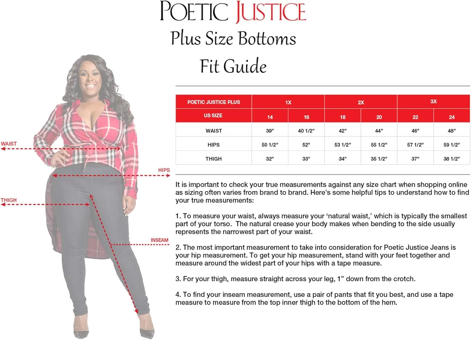 Poetic Justice Plus Size Curvy Womens Knee Length Casual Drawstring Split Skirts