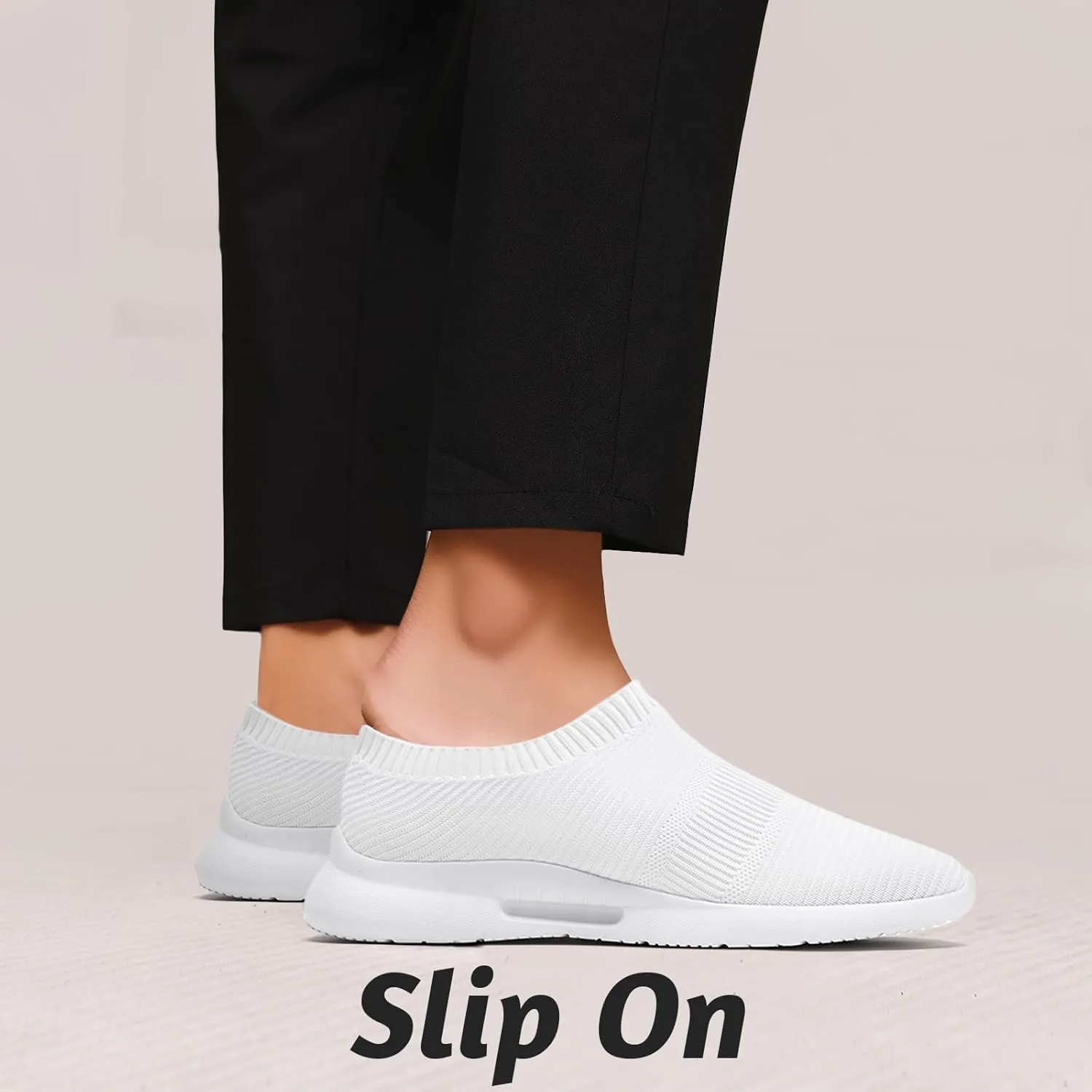 QIJGS Slip on Shoes Women Running Casual Sport Shoes Training Walking Tennis Gym Lightweight Breathable Sneakers
