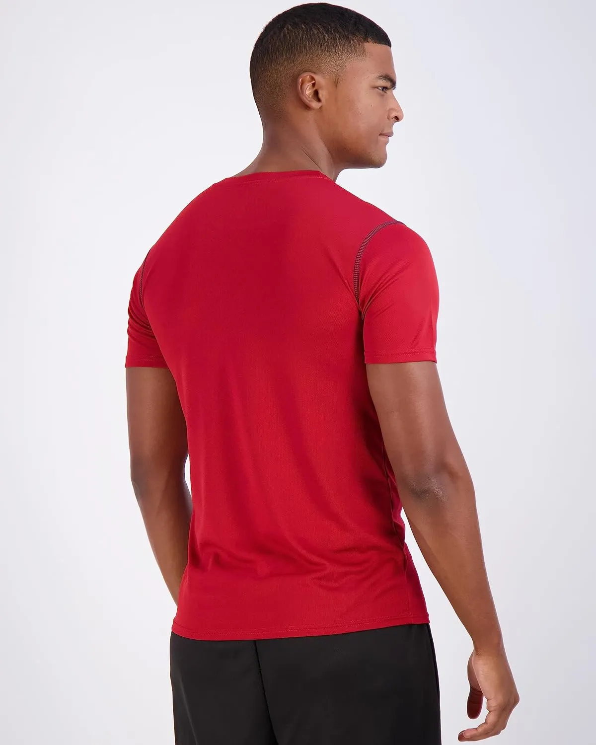 Real Essentials 5 Pack Mens Active Quick Dry Mesh Crew Neck T Shirts | Athletic Short Sleeve Tee (Available in Big & Tall)