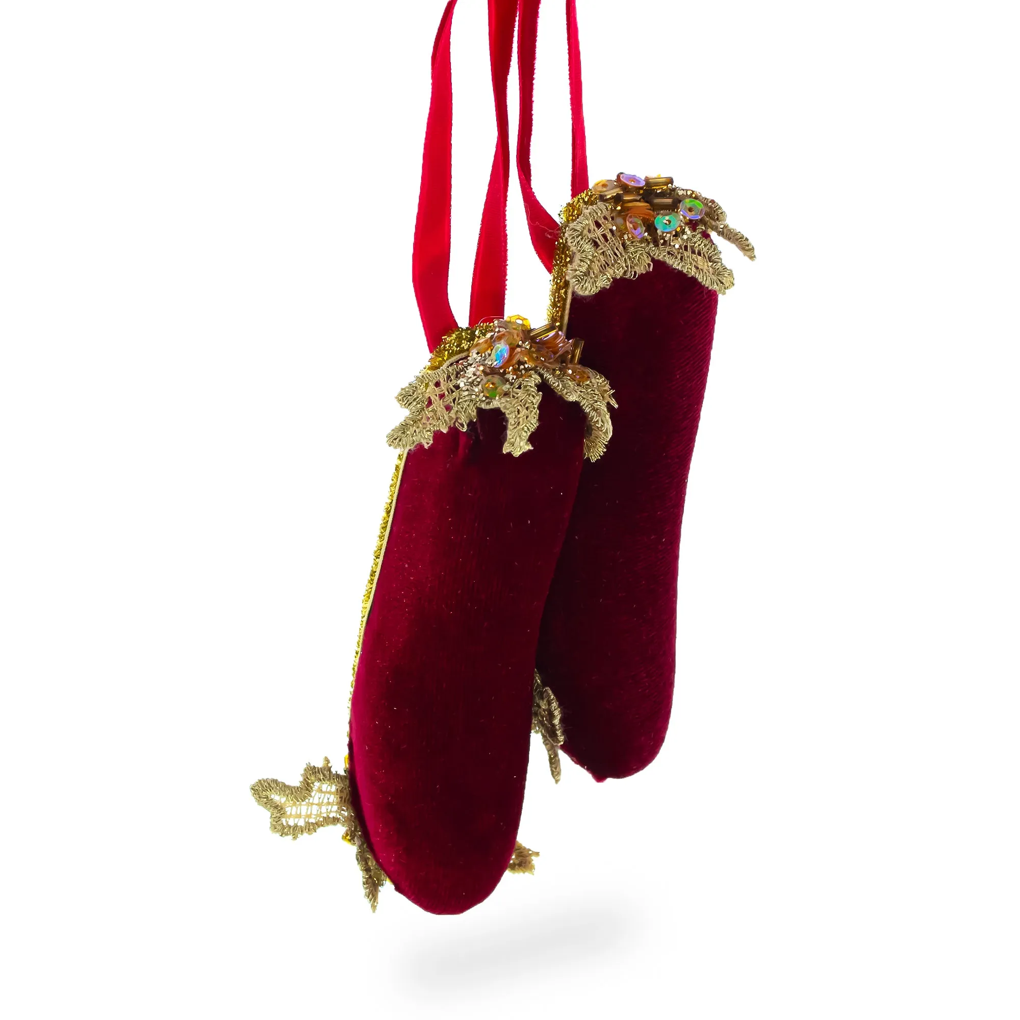 Red Shoes Blown Glass Christmas Ornament