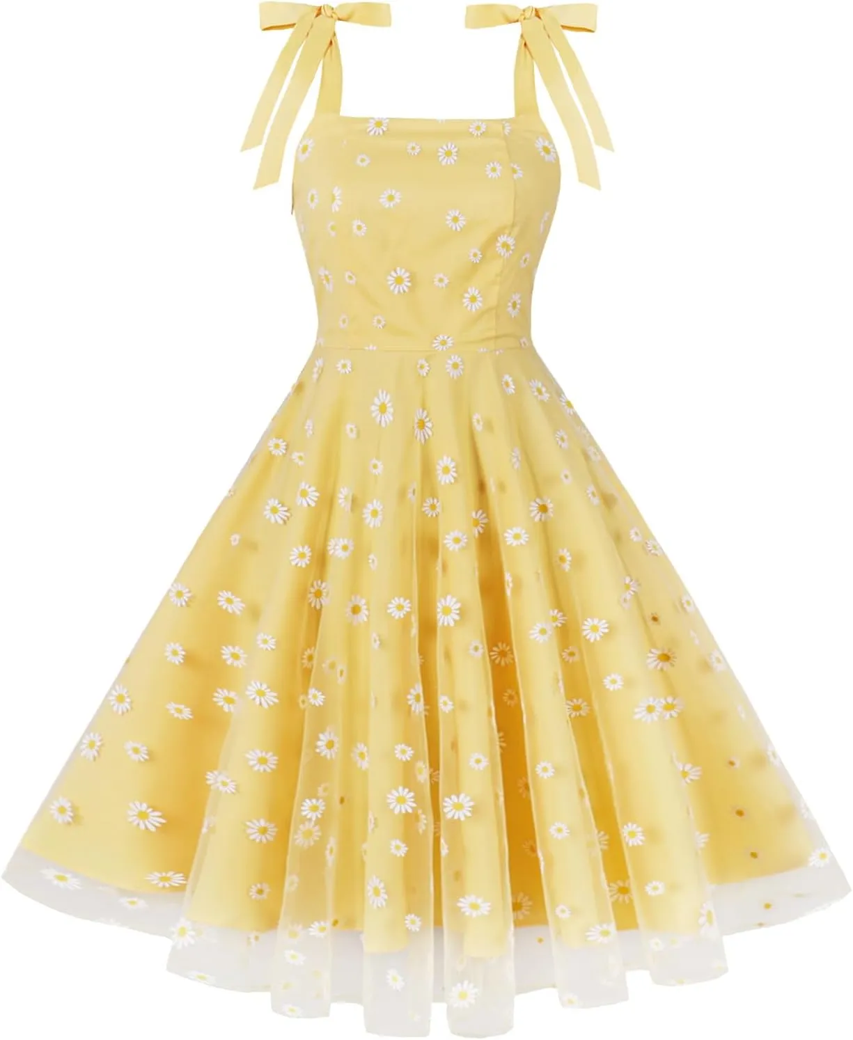 Silk Embroidered Dress for Women Summer Bow Tie Spaghetti Strap Tulle Prom Dress Short A line Cocktail Evening Party Dress