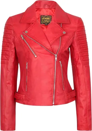 Skylinewears Womens Leather Jacket Bomber Motorcycle Biker Real Lambskin Leather Jackets