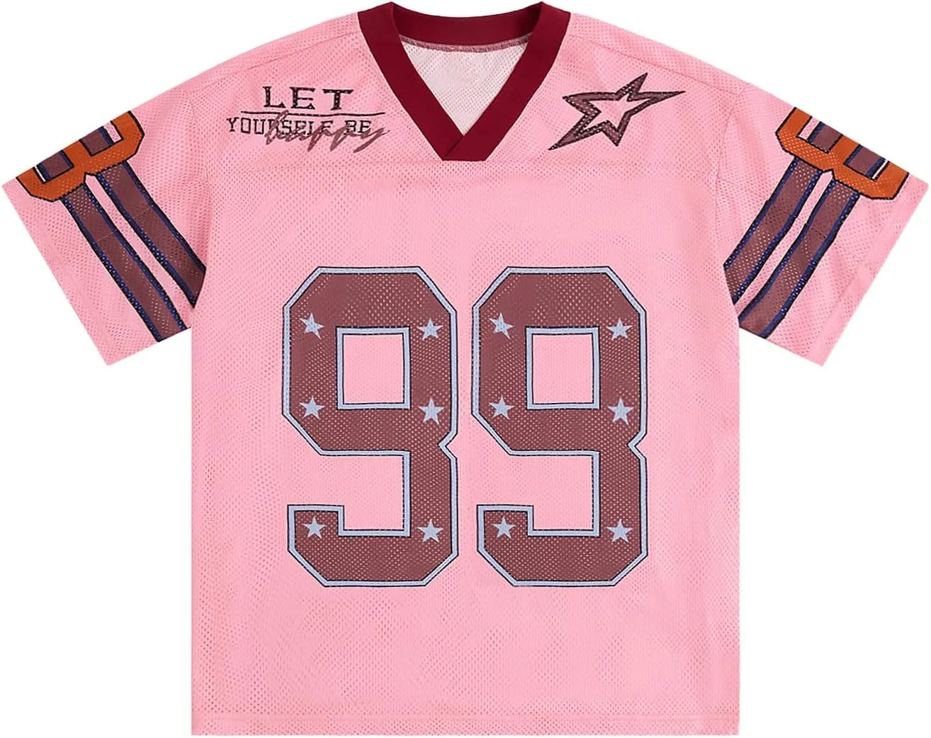 SOLY HUX Mens Jersey Y2k Baggy Shirts Graphic Tees Oversized V Neck Tshirts Summer Tops