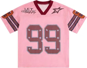 SOLY HUX Mens Jersey Y2k Baggy Shirts Graphic Tees Oversized V Neck Tshirts Summer Tops