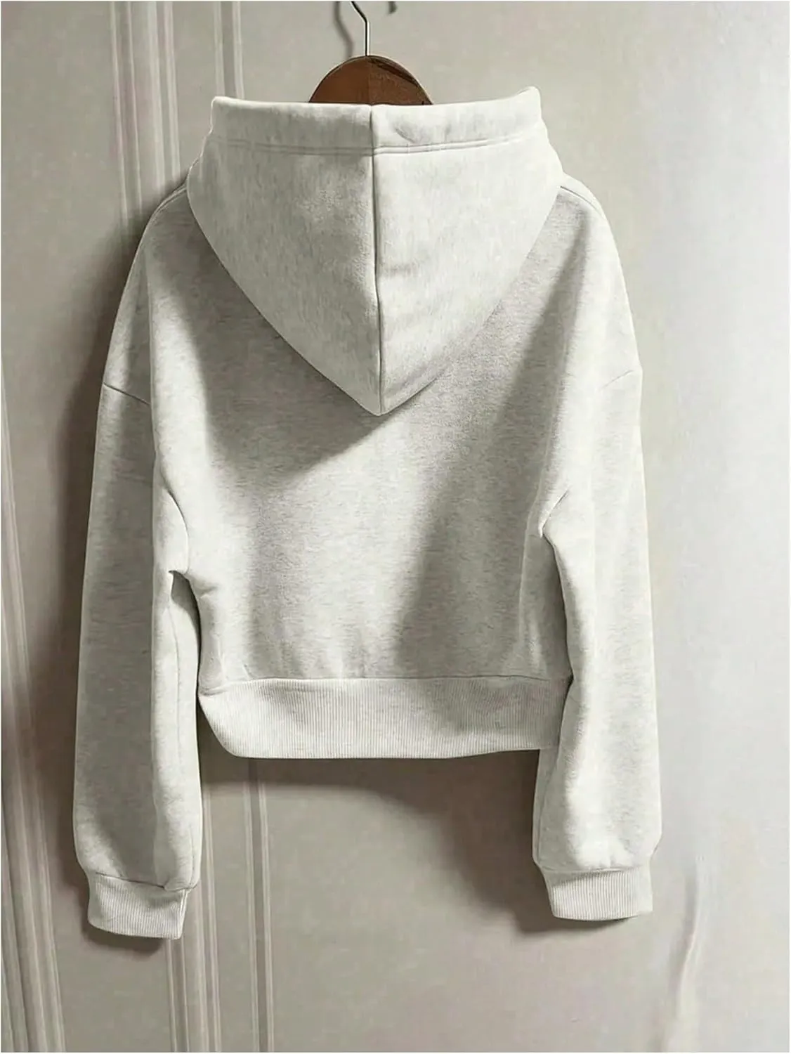 SOLY HUX Women's Plus Size Zip Up Hoodies Long Sleeve Drop Shoulder Hooded Sweatshirt Outerwear
