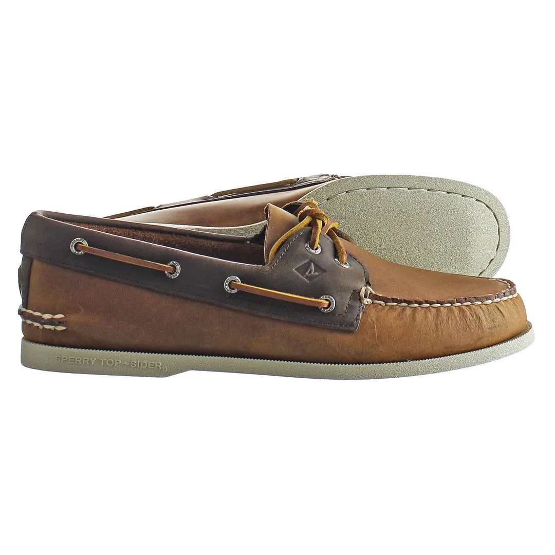 Sperry A/0 3-Eye DK Mens Brown Boat Shoes