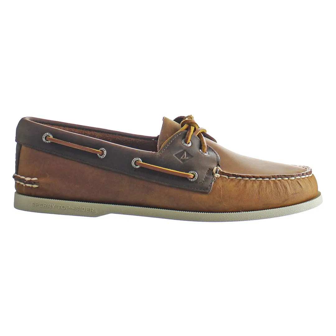 Sperry A/0 3-Eye DK Mens Brown Boat Shoes