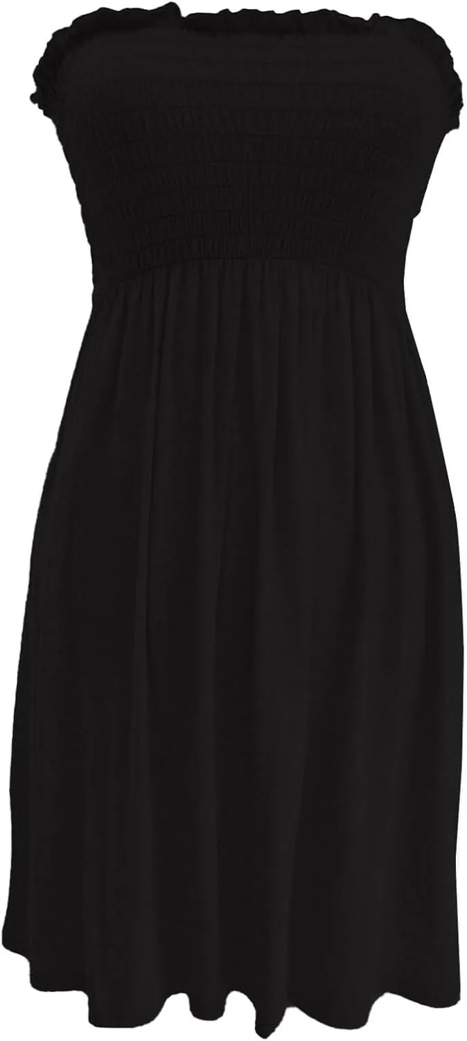 Summer Dresses for Women 2025 Plus Size Strapless Sundress Wedding Guest Dress & Vacation Cover Up Slimming Waist