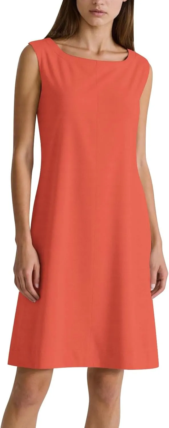 Sundresses for Women 2025 Solid Round Neck Sleeveless Tank Dress Casual Beach Vacation Cotton Linen Mini Dresses
