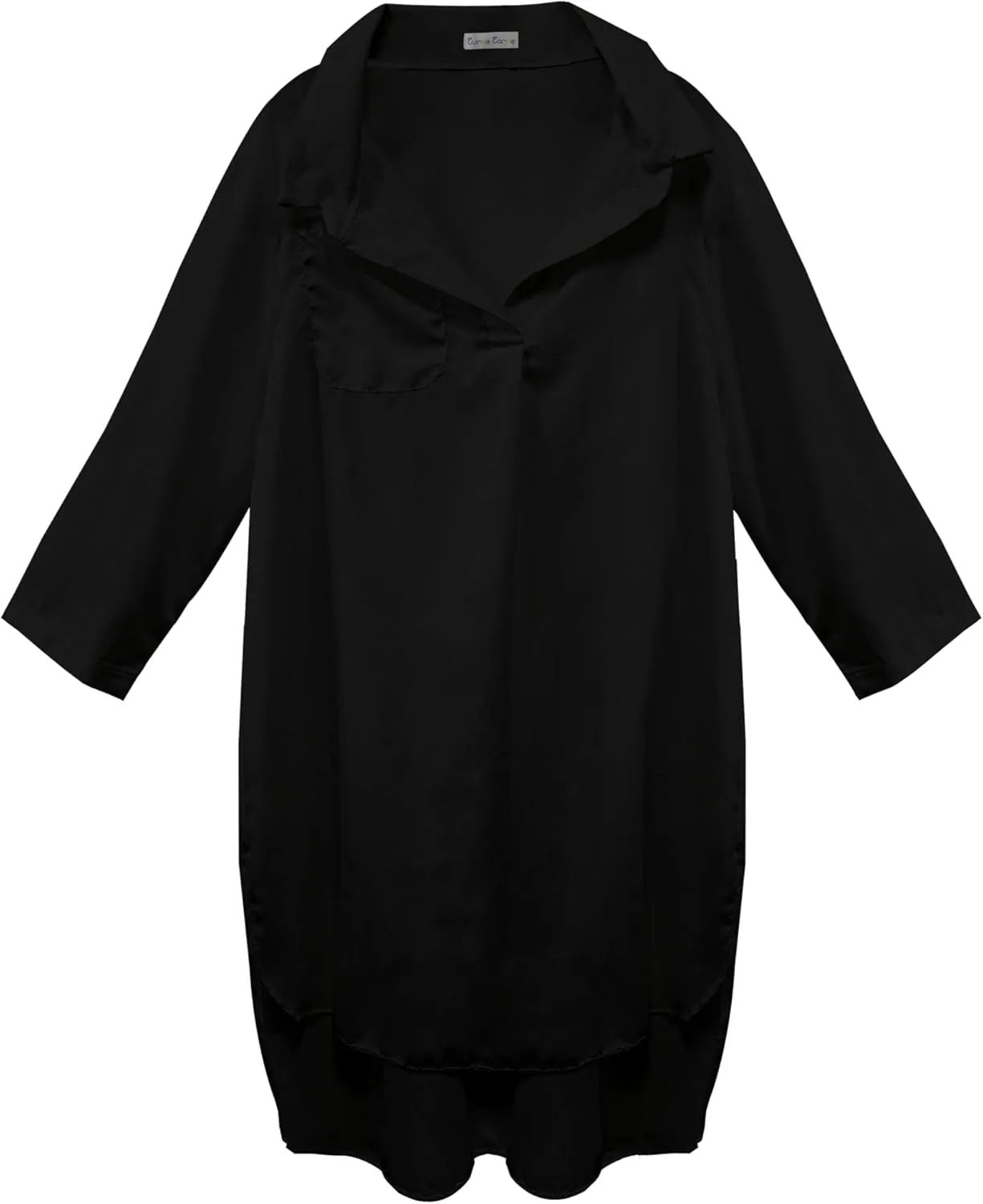 Swimsuit Coverup for Women V Neck Shirt Dress Bathing Suit Beach Cover Up 3/4 Sleeve Chiffon Cover Up S-XXL