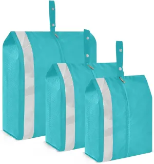Teal Dark Packing Cubes for Travel 3 Set Travel Organizer Bags Luggage Organizer Bags for Carry On