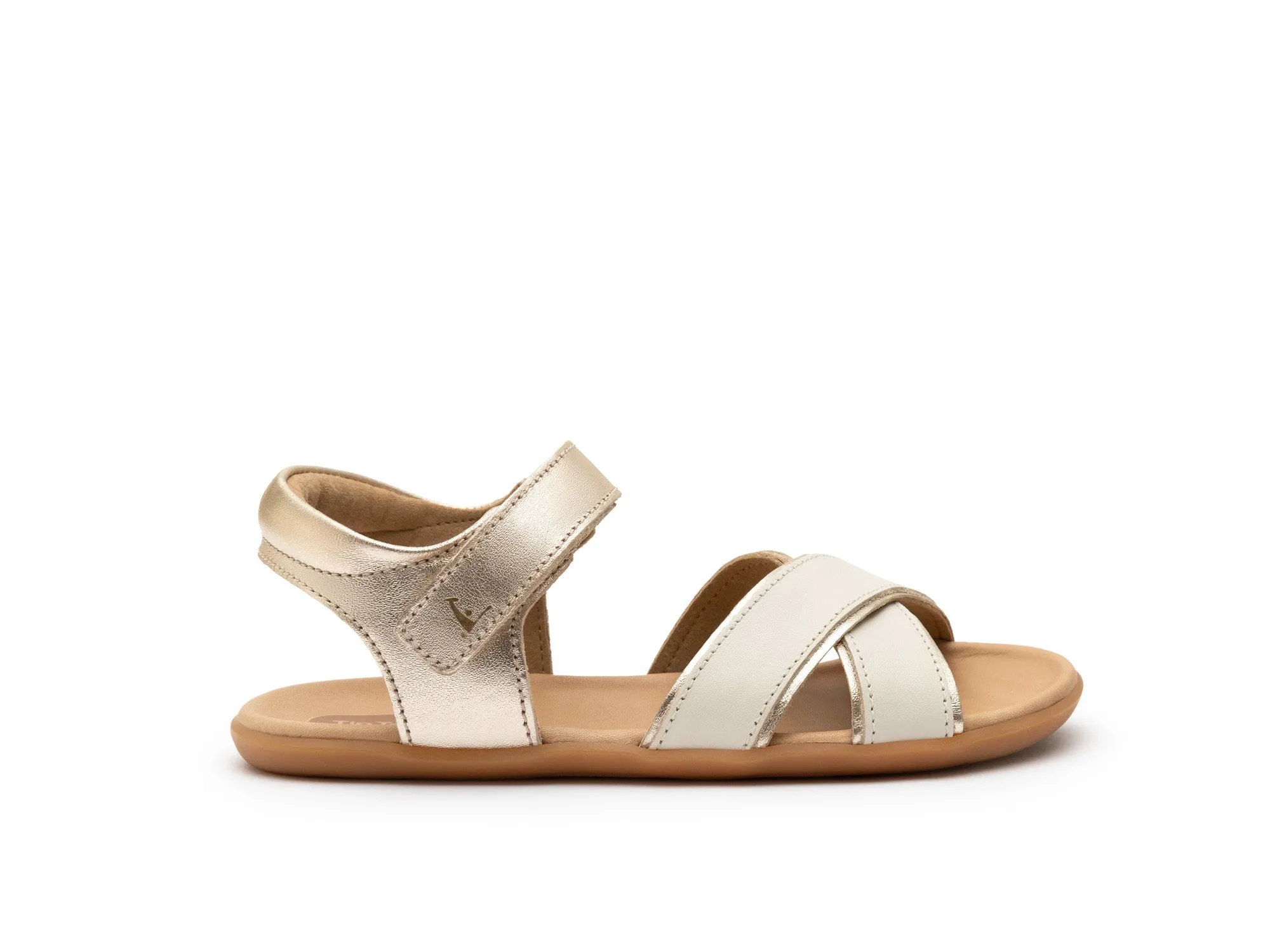 Tip Toey Joey Girl's Grip Shine Sandals - Champagne / Tapioca