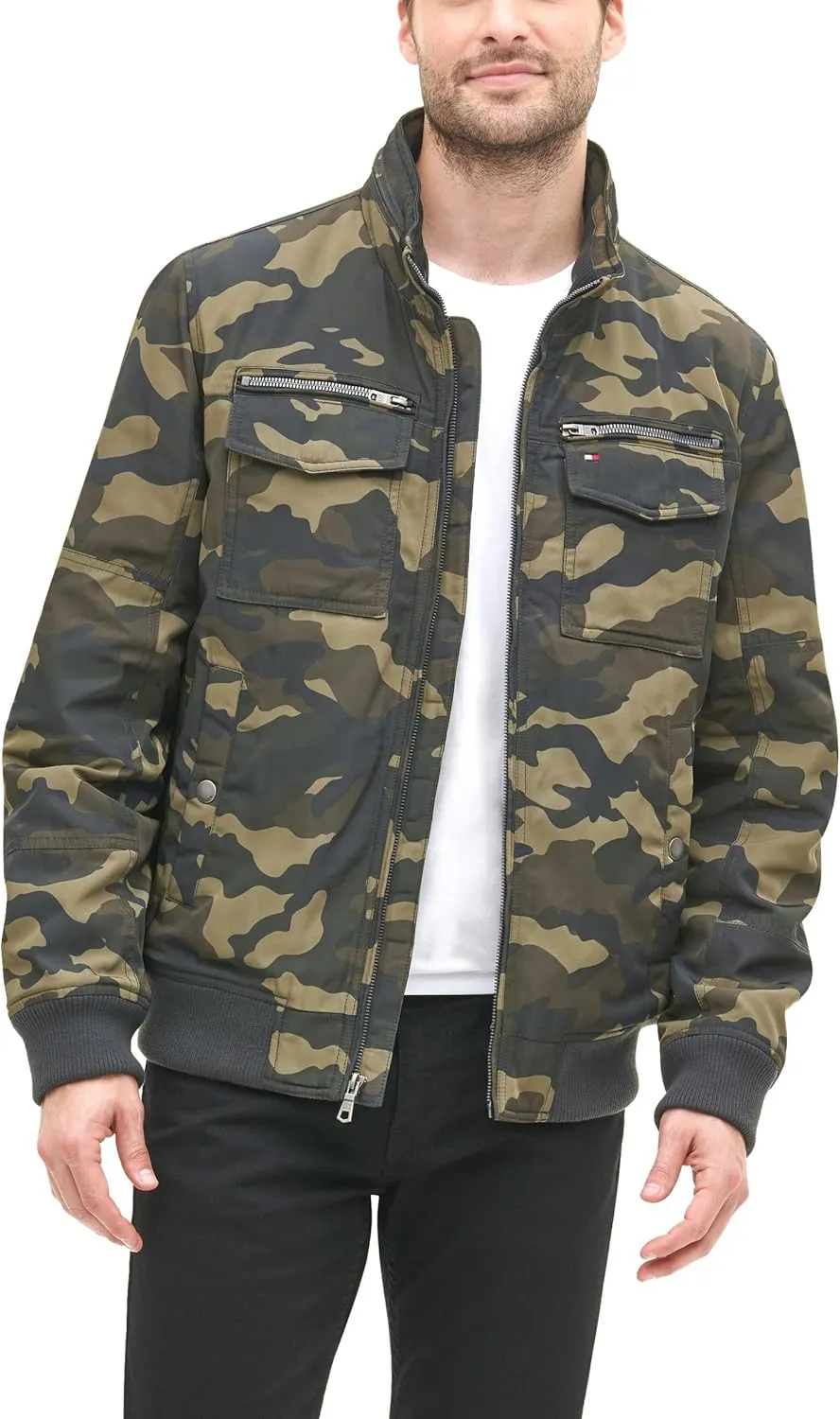 Tommy Hilfiger Men's Water Resistant Performance Bomber Jacket (Standard and Big & Tall)