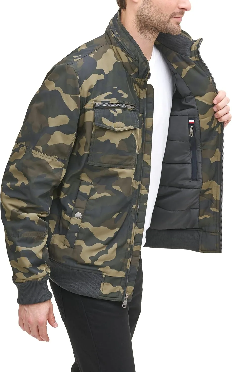 Tommy Hilfiger Men's Water Resistant Performance Bomber Jacket (Standard and Big & Tall)