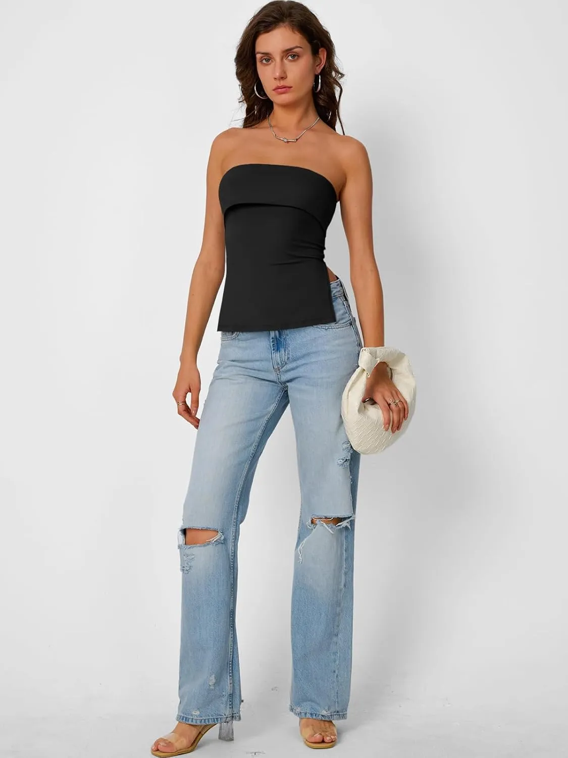 Trendy Queen Going Out Tops for Women Summer Spring Tube Tops Cute Off The Shoulder Backless Corset Teen Girls Y2k Clothes