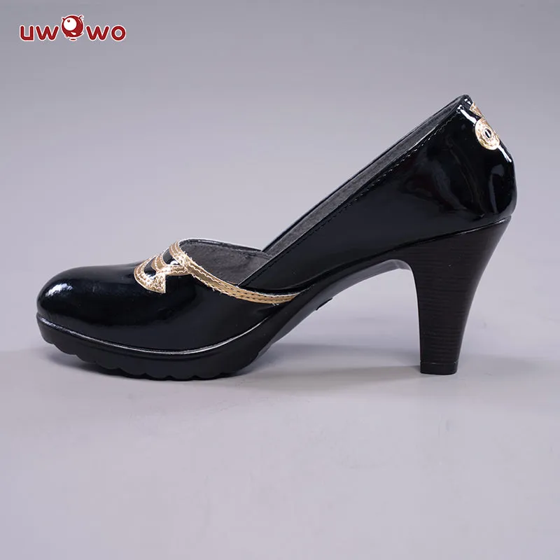 Uwowo Game Genshin Impact Cosplay Lisa Witch of Purple Rose The Librarian Cosplay Shoes