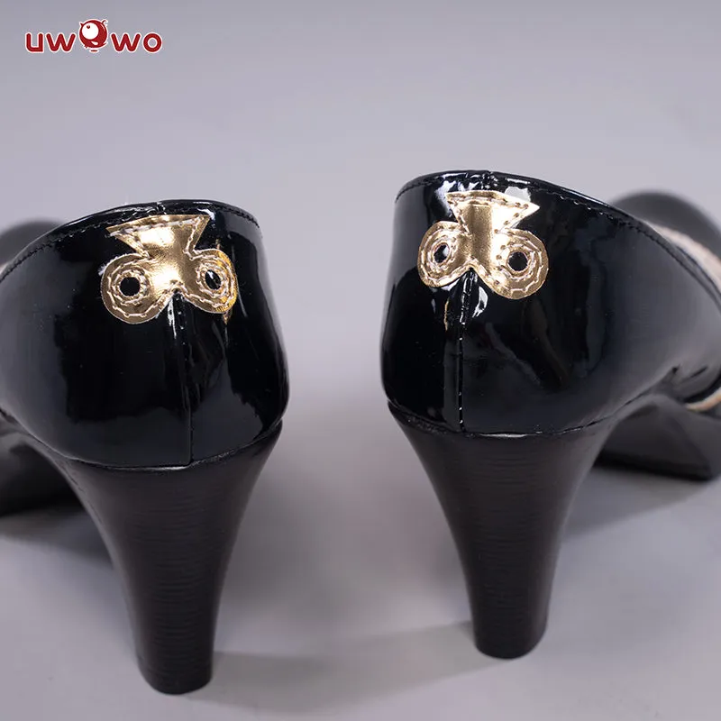 Uwowo Game Genshin Impact Cosplay Lisa Witch of Purple Rose The Librarian Cosplay Shoes
