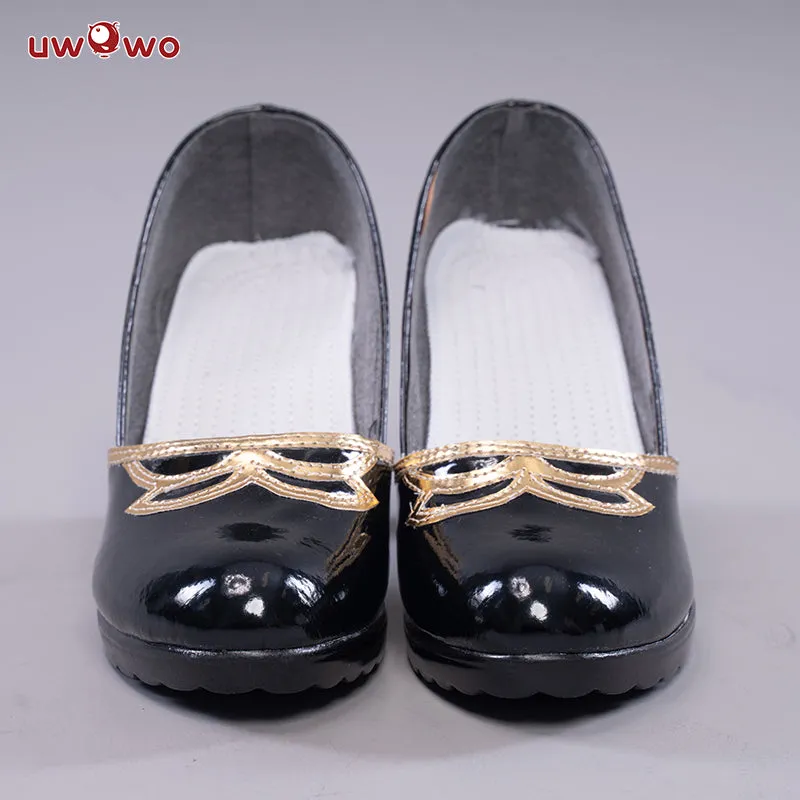 Uwowo Game Genshin Impact Cosplay Lisa Witch of Purple Rose The Librarian Cosplay Shoes