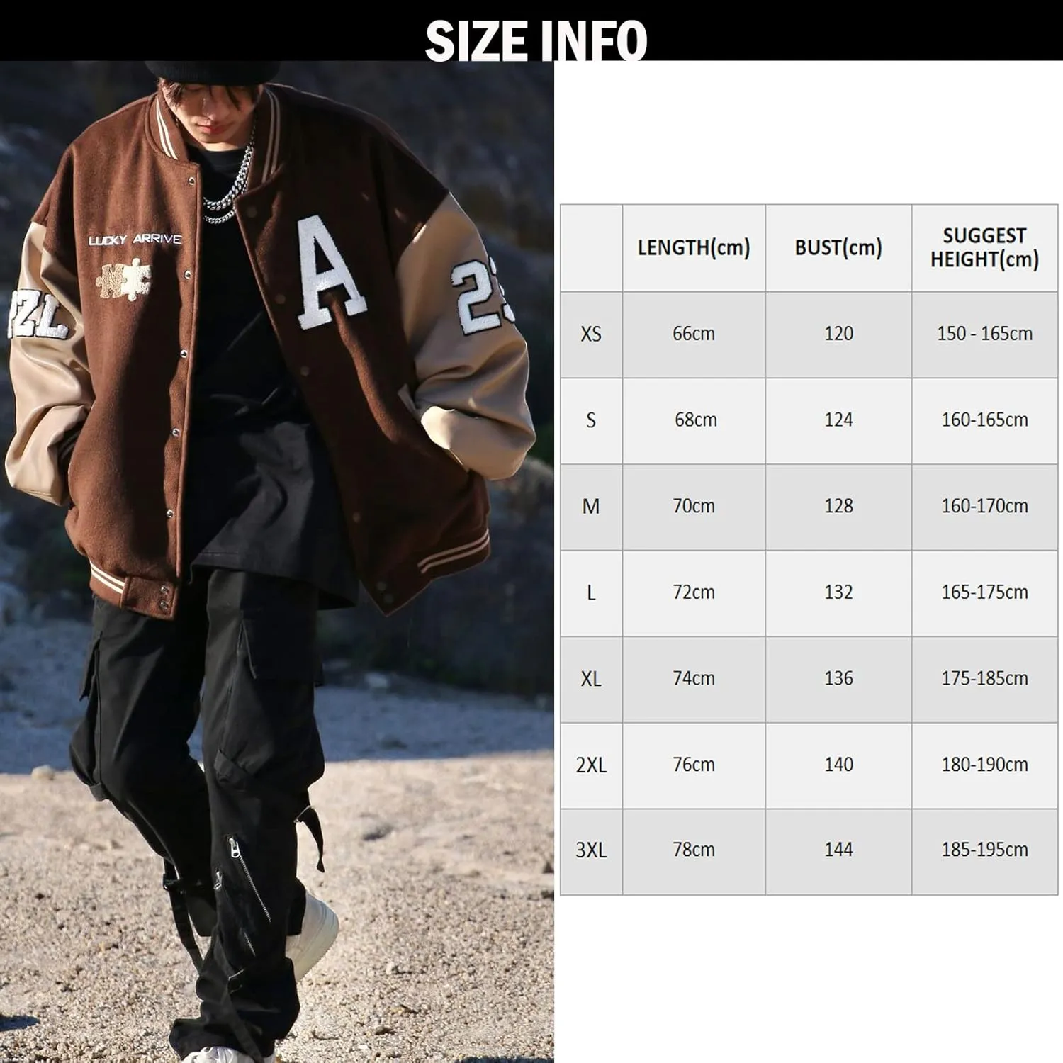 Varsity Jacket Unisex Y2K Embroidered Letterman Bomber Jacket Casual Baseball Jackets