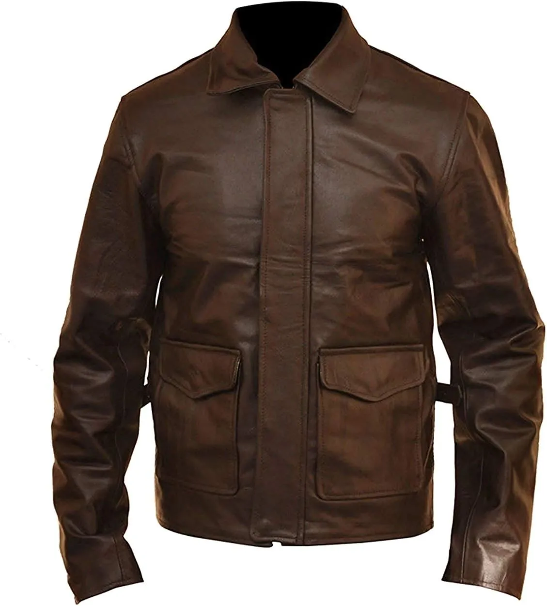 Vintage Brown Bomber Leather Jacket for Mens - Brown Distressesd Jackets