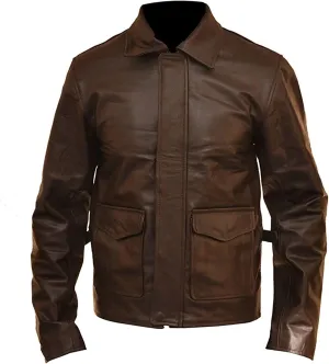 Vintage Brown Bomber Leather Jacket for Mens - Brown Distressesd Jackets