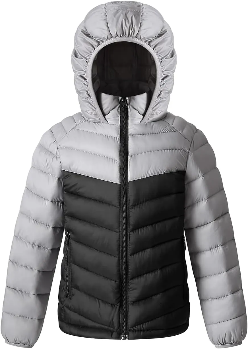 Winter Puffer Jacket Waterproof Hooded Coat Lightweight Clothes For Kids Boys