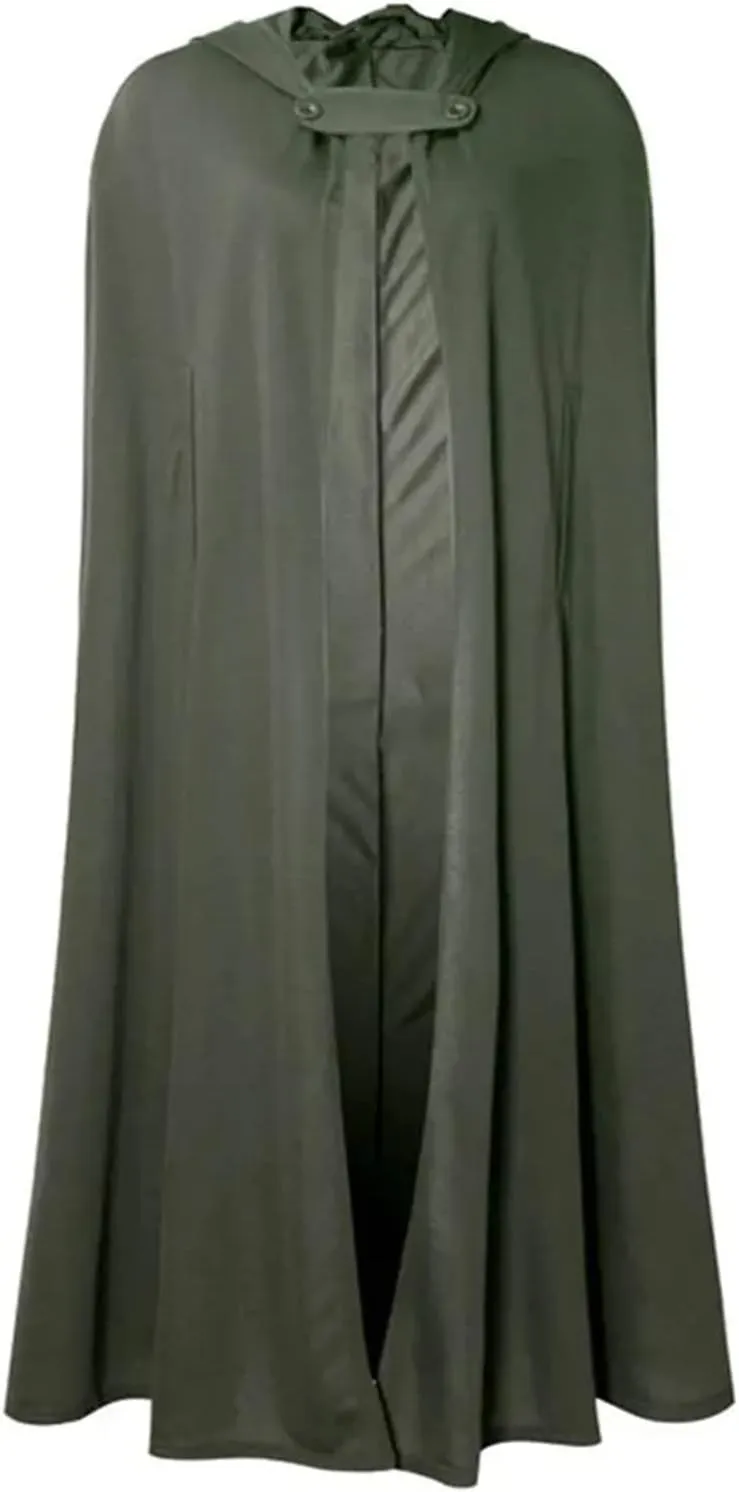 Women Hooded Wool Blend Maxi Long Cape Poncho Maxi Cloak Coat Fall Winter Trench Coat Robe Gothic Plus Size Clothes