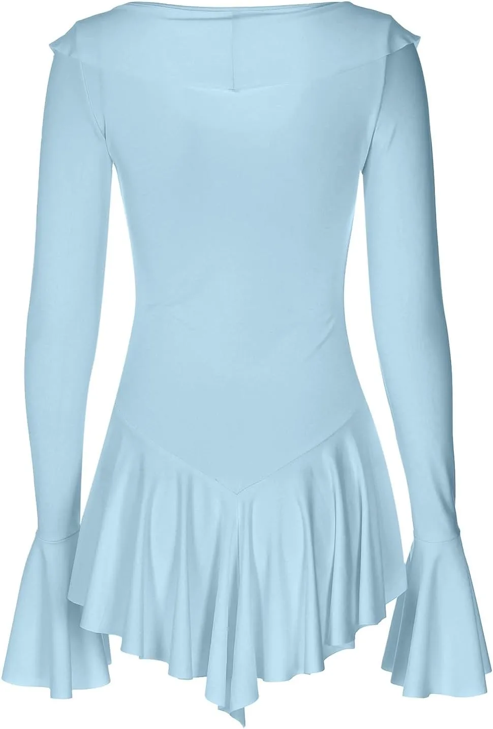Women Sexy V Neck Dresses Tie Front Ruffle Mini Beach Dress Long Sleeve Casual Slim Fit Solid Ruched Bodycon Short Dress 2025