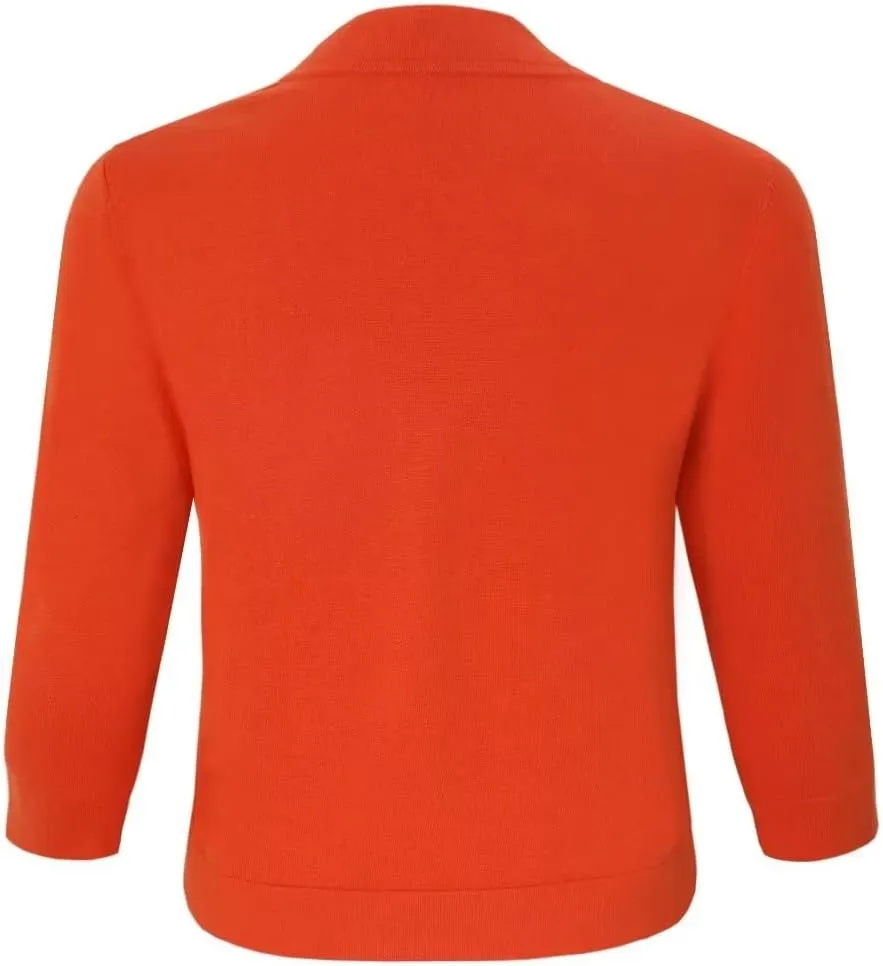 Women's 3/4 Sleeve Shrugs Sweaters Casual Lightweight Open Front Knitted Cardigans