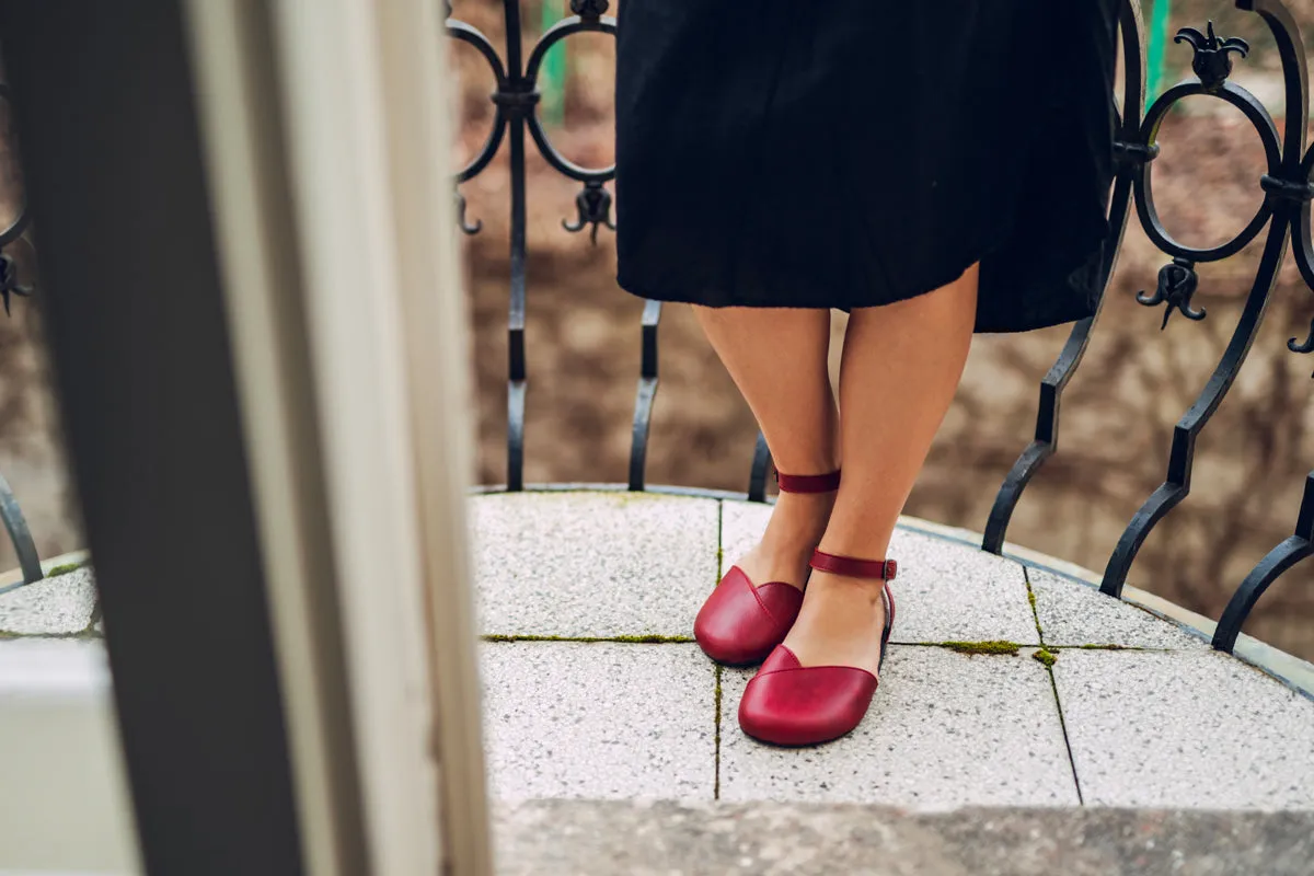 Women’s Ballerina barefoot burgundy dress shoes