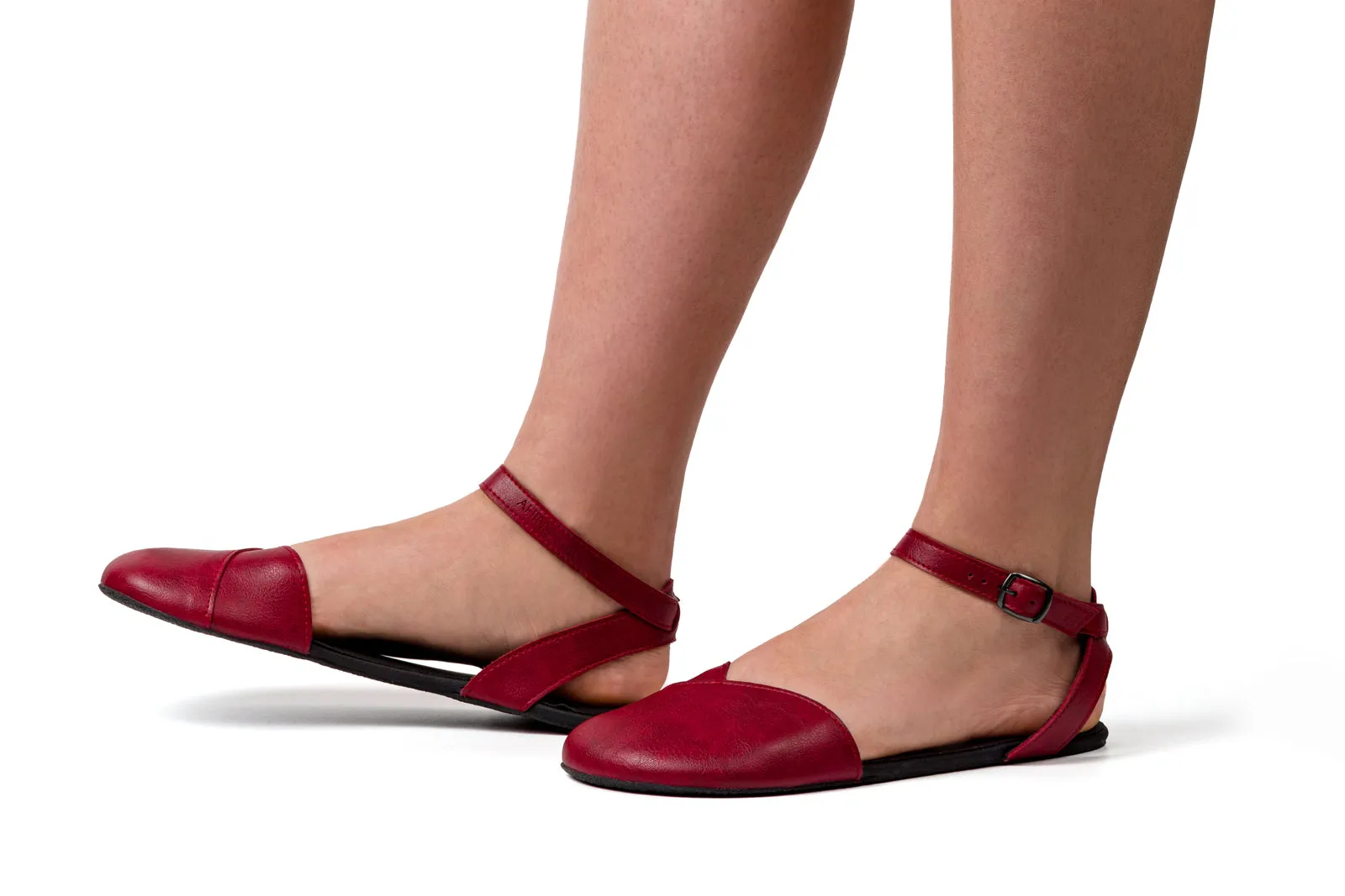 Women’s Ballerina barefoot burgundy dress shoes