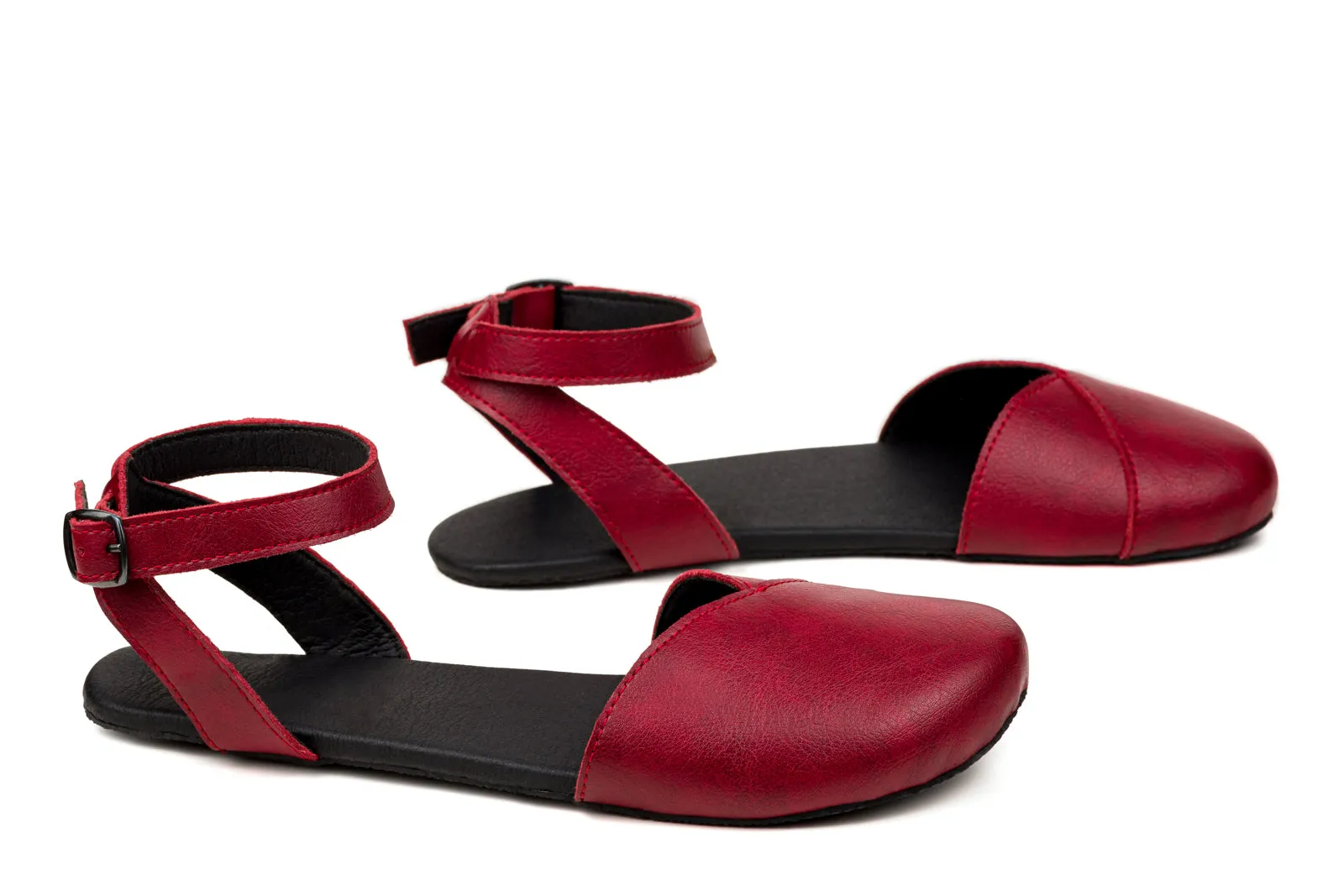 Women’s Ballerina barefoot burgundy dress shoes