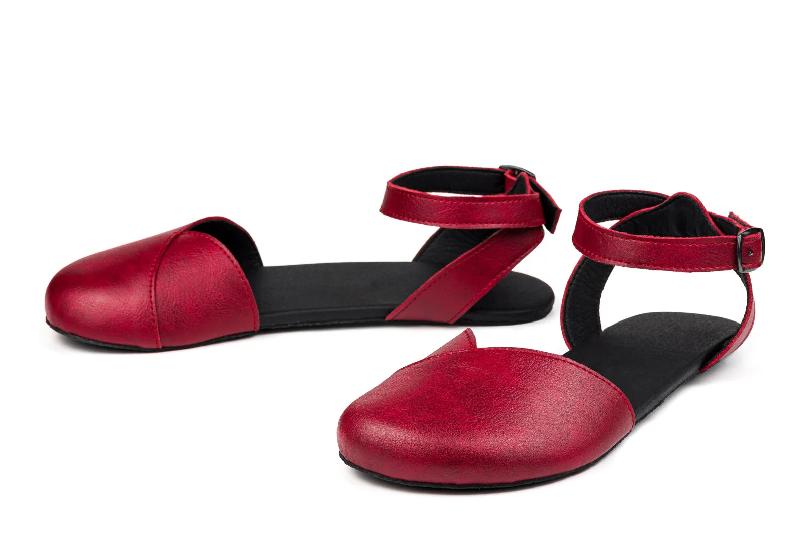 Women’s Ballerina barefoot burgundy dress shoes