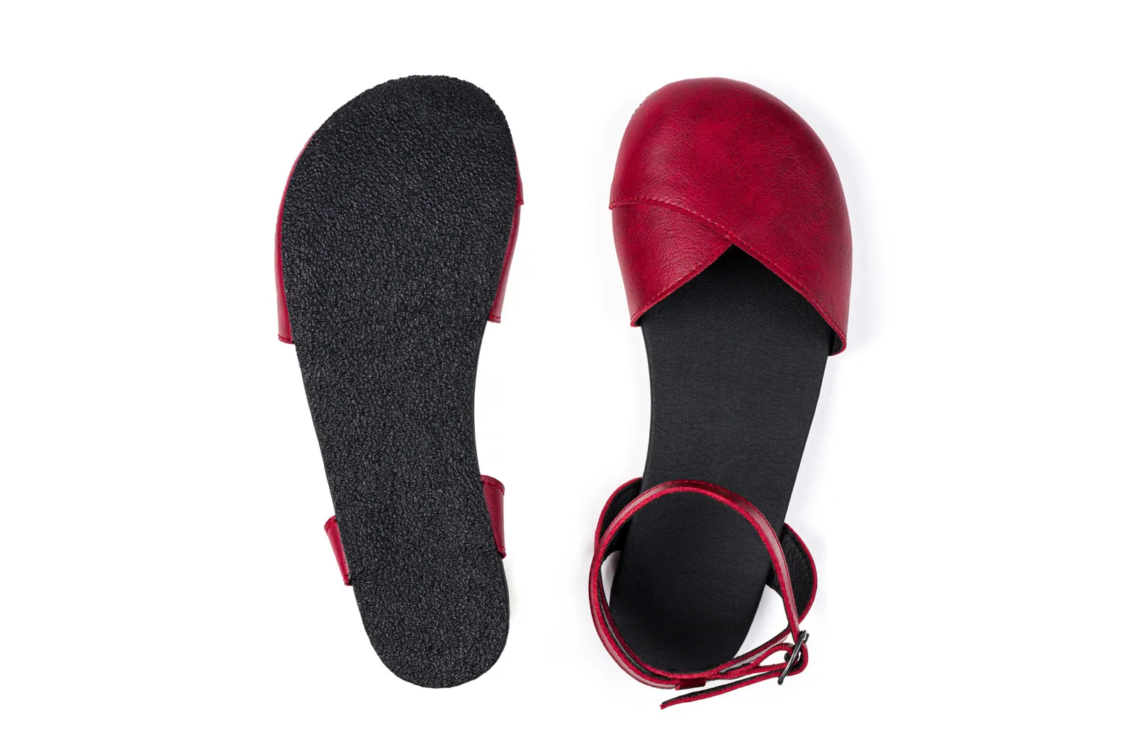 Women’s Ballerina barefoot burgundy dress shoes