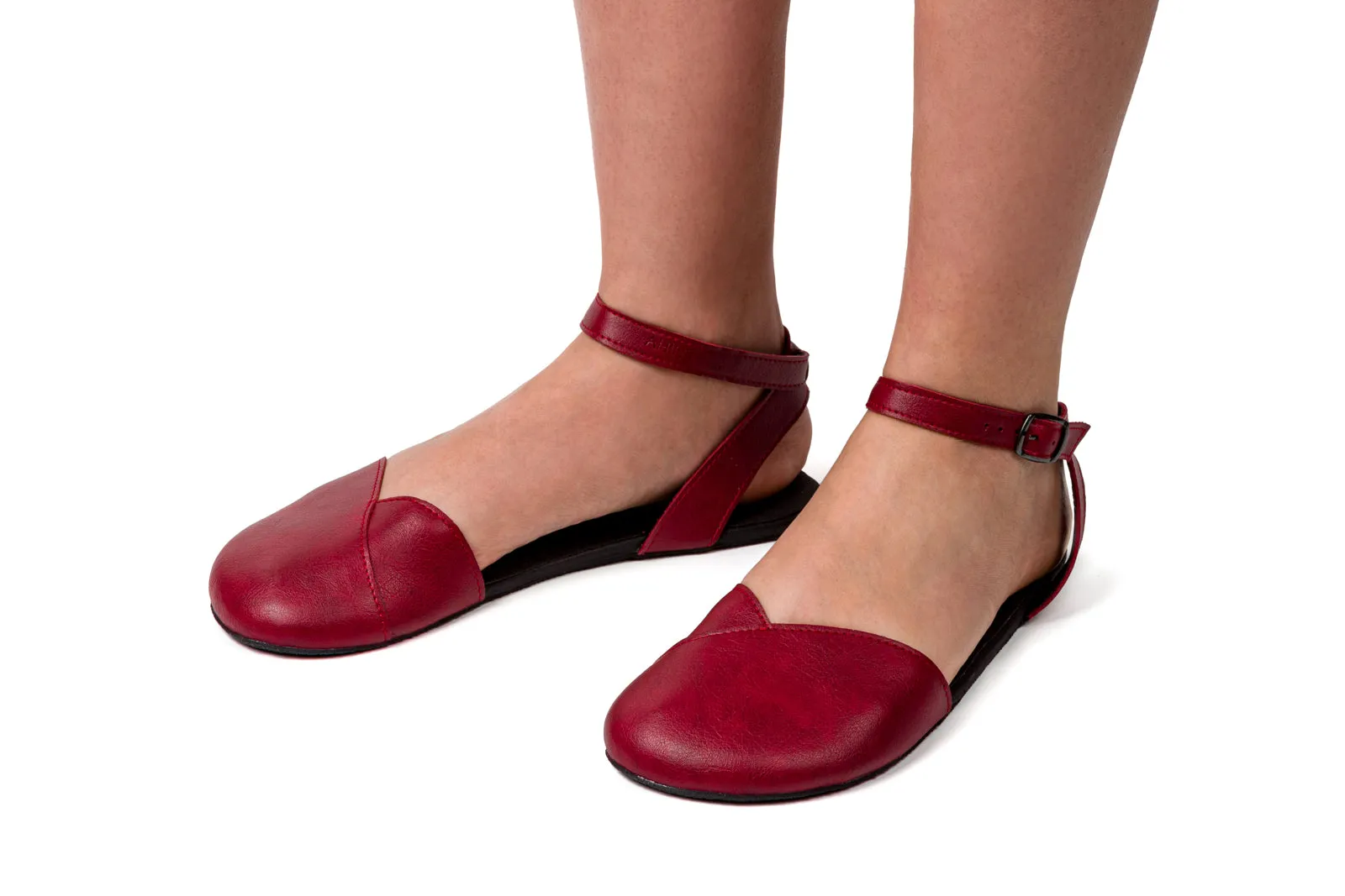 Women’s Ballerina barefoot burgundy dress shoes