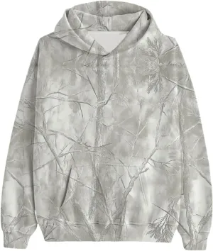 Women's Camo Hoodies Maple Leaf Print Oversized Hooded Sweatshirt Long Sleeve Fleece Pullover Hoodie Tops with Pockets