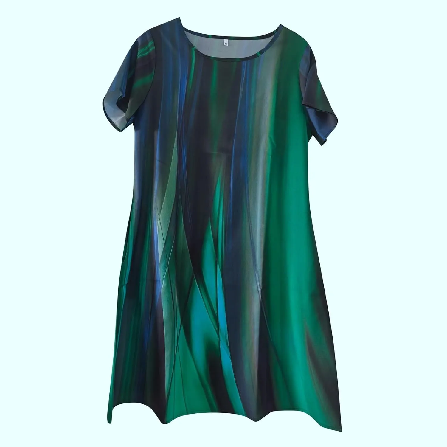 Women's Casual Dress Short Sleeve Sundresses Vacation Summer Dresses 2025 Beach Boho Floral A-Line Tshirt Dress with Pockets