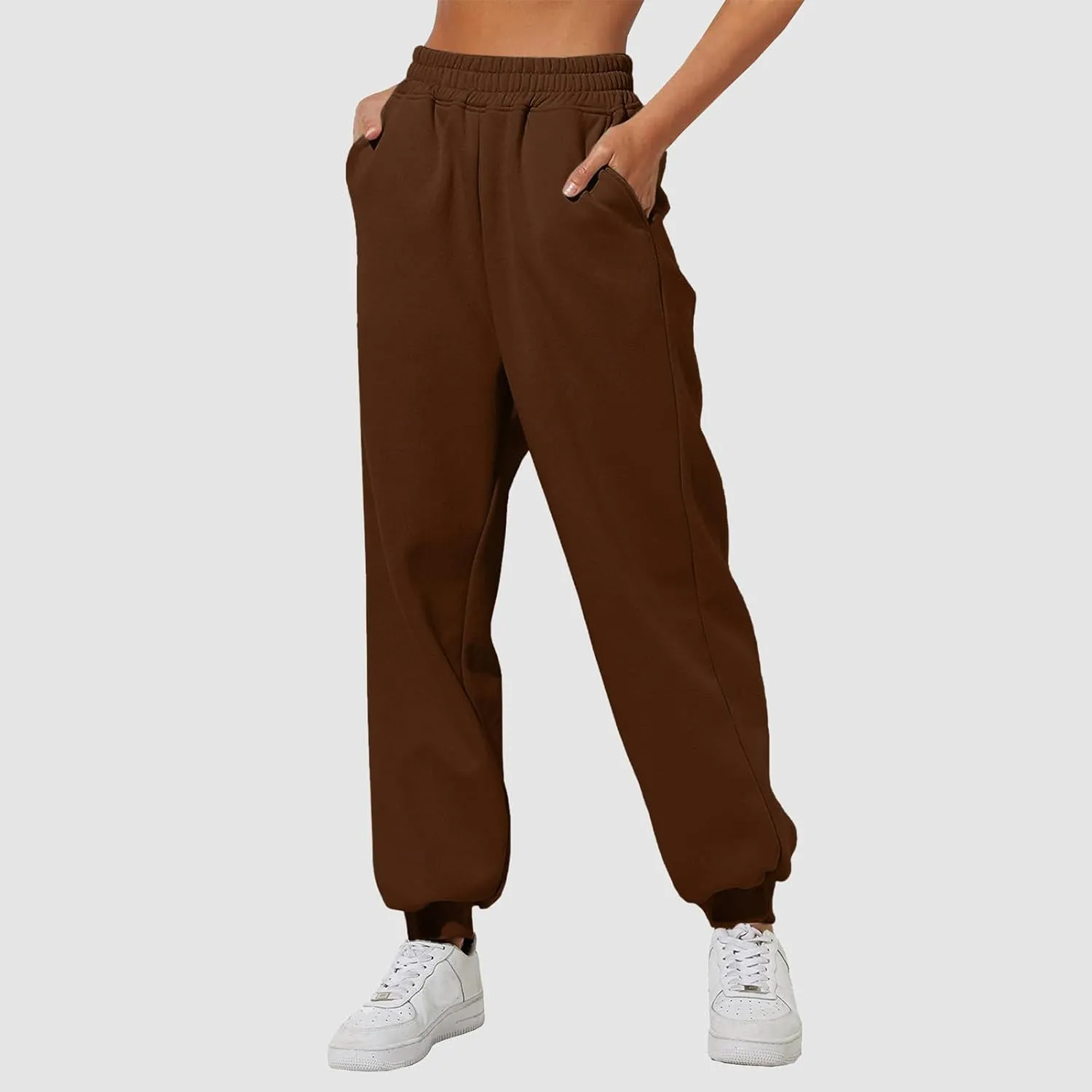 Women's Cotton Linen Summer Fashion Pant Trousers Elastic Waist Lounge Pants Slim Fit Trousers Business Work