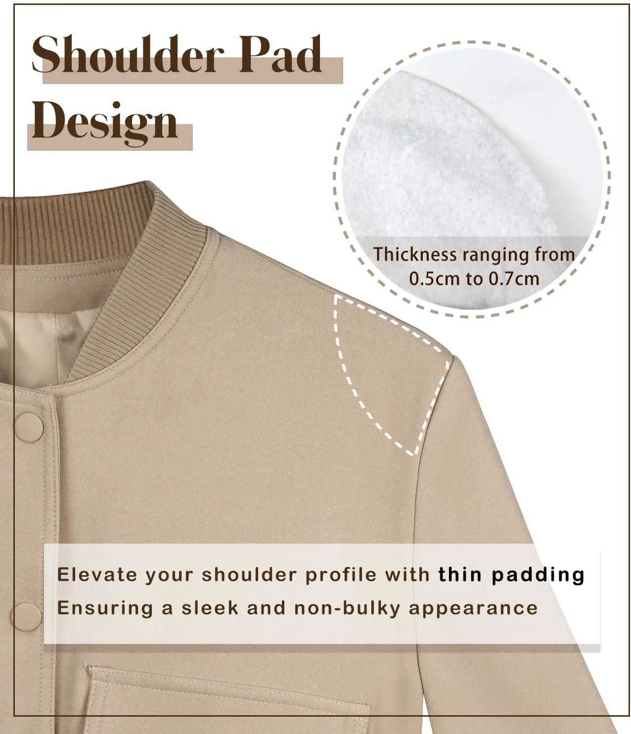 womens Cropped Bomber Jacket Button Down Varsity Jackets Shackets With Pockets