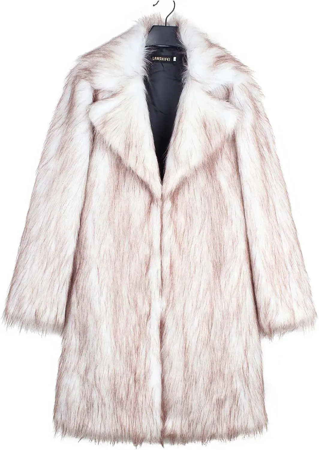 Women's Faux Fur Jackets Winter Fuzzy Cardigan Overcoat Fall Fashion Open Front Long Shaggy Coat Outerwear