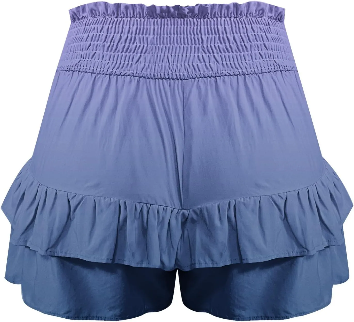 Womens Flowy High Waisted Shorts Summer Casual Ruffle Skorts Cute Mini Skirts Trendy Gradient Comfy Beach Short Pants