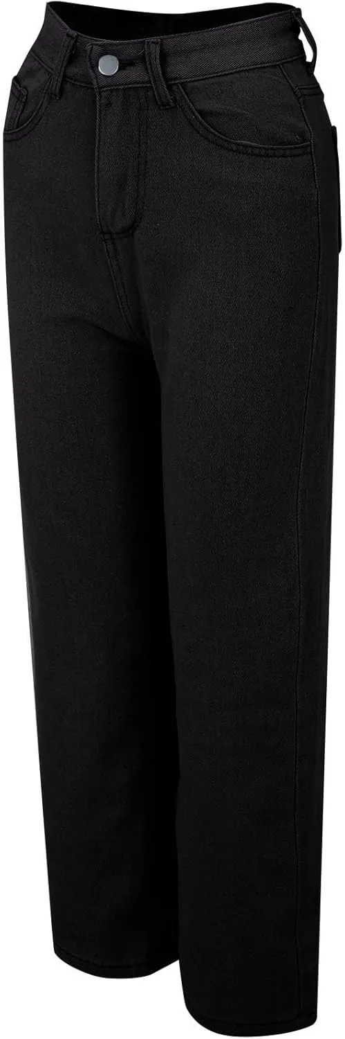 Women's High Waisted Wide Leg Jeans with Forward Pockets Trendy Casual Denim Pants for Comfort and Style Everyday