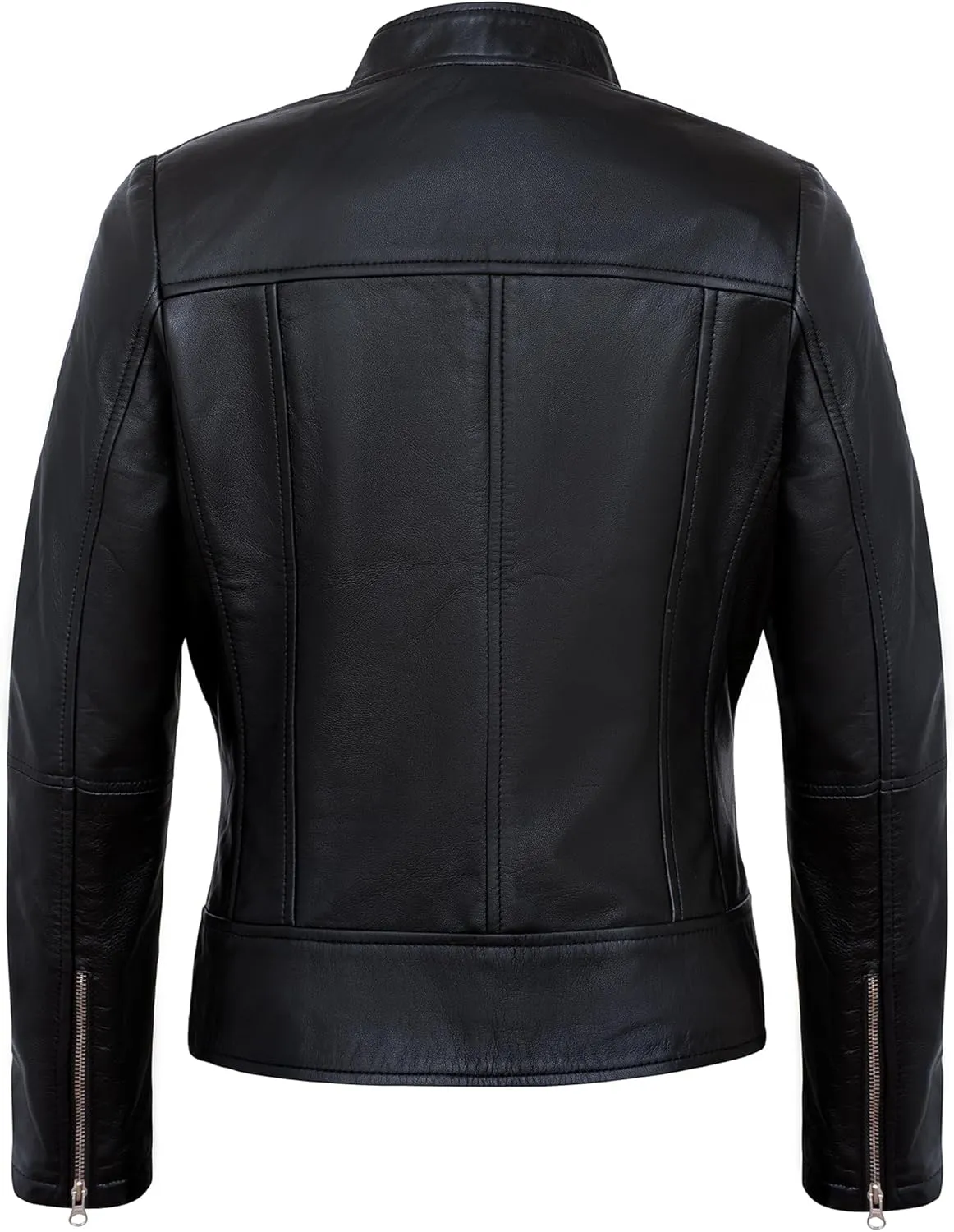 Womens Leather Jackets - Real Lambskin Stylish Motorcycle Leather Coat Women