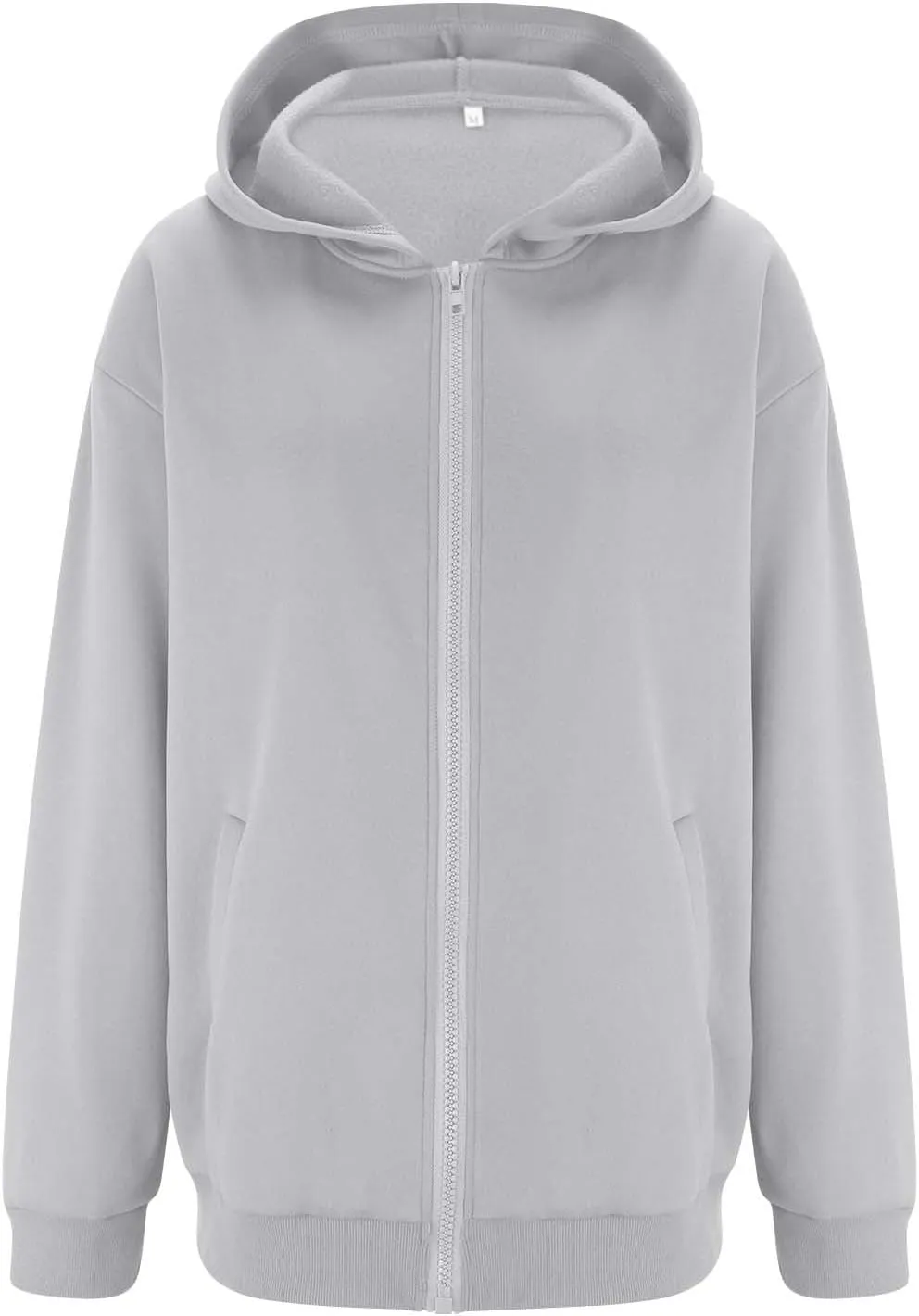 Women's Oversized Hoodies Fleece Lined Zip Up Sweatshrits Casual Fall Jackets Loose Fit Sweatshirt with Pockets