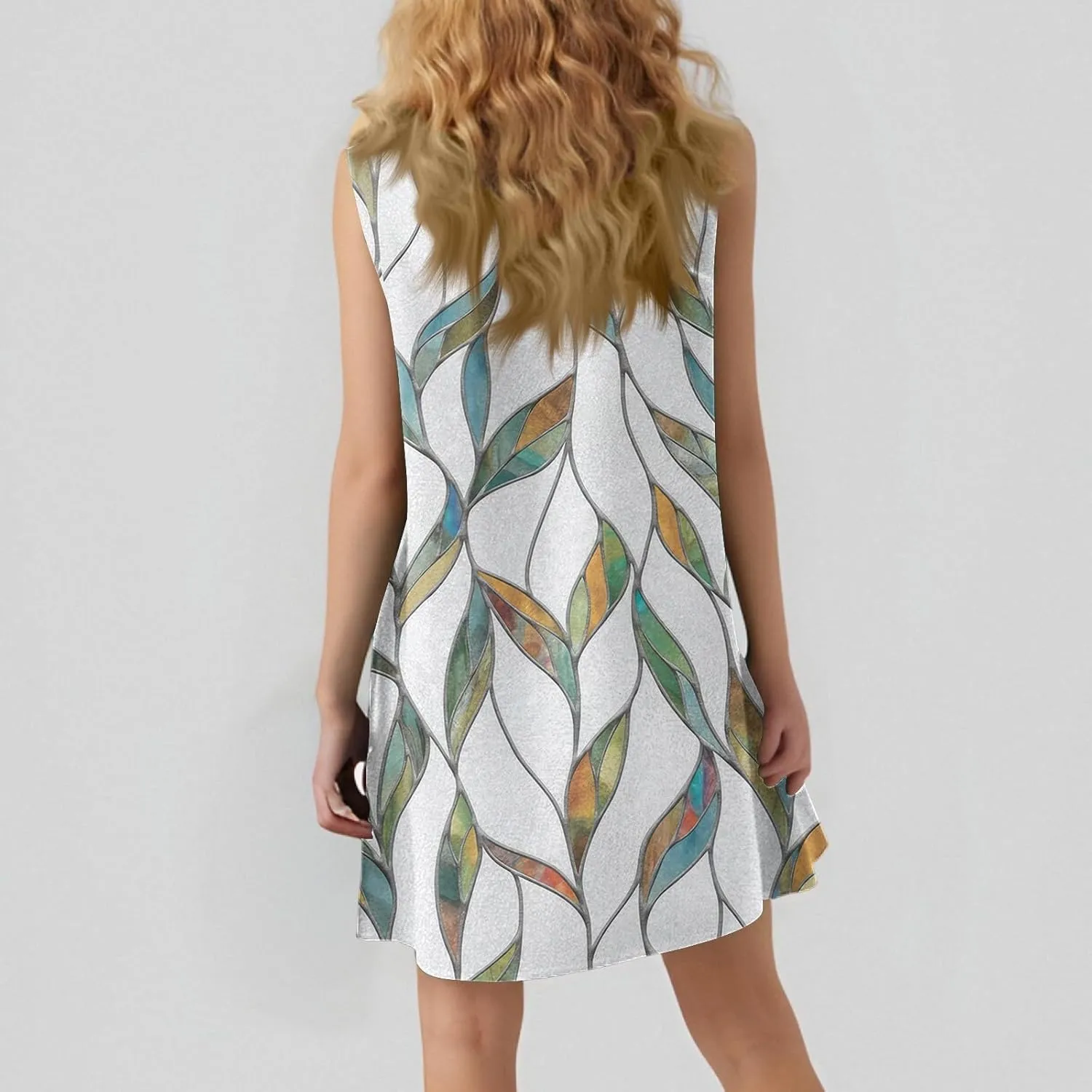 Women's Ruffle Hem Sleeveless Tank Dress Womens Sundress Summer Dresses for Women 2025 Spring Beach Boho Mini Dress