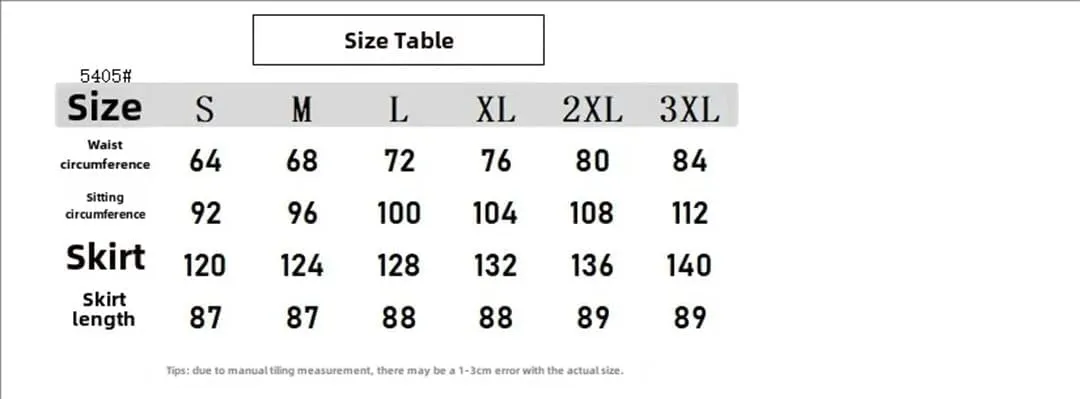 Women's Style Vintage High-Waisted Slimming Denim Medium-Length A- Line Side Slit Skirt