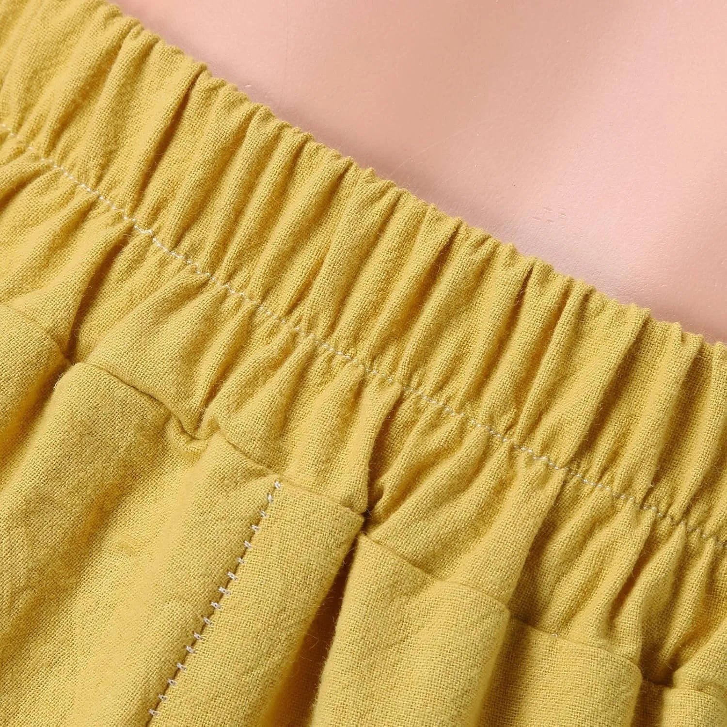 Women's Wide Leg Pants Cotton Linen Casual Summer Dress High Waisted Palazzo Pants Baggy Long Trousers with Pockets