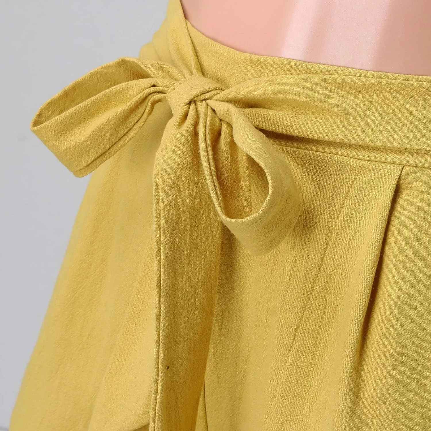 Women's Wide Leg Pants Cotton Linen Casual Summer Dress High Waisted Palazzo Pants Baggy Long Trousers with Pockets